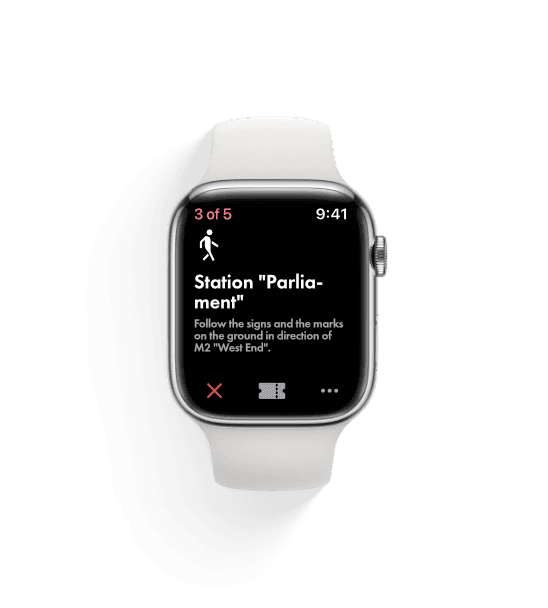 AppleWatch showing a user experience.